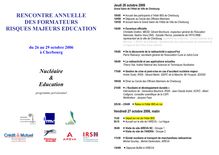 RENCONTRE ANNUELLE DES FORMATEURS RISQUES MAJEURS EDUCATION ...