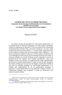 Genèse de l’État et droit des sols : l’empreinte de la dynamique institutionnelle sur la formalisation juridique de la propriété - article ; n°3 ; vol.56, pg 685-699