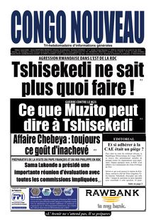 Congo Nouveau N° 1658 - du1er au 2 juin 2022