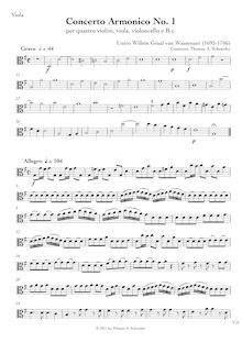 Partition altos, Concerto armonico No.1 en G major, G major, Wassenaer, Unico Wilhelm
