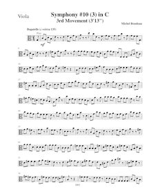 Partition altos, Symphony No.10, C major, Rondeau, Michel par Michel Rondeau