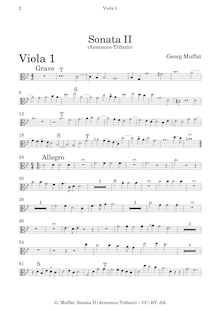 Partition viole de gambe 1, Armonico tributo, Cioè Sonate di camera commodissime a pocchi, o a molti stromenti...