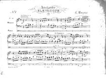 Partition No.1: Andante (Elevazione), en G major, orgue Compositions