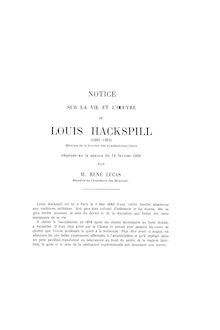 Louis HACKSPILL mai octobre par René Lucas