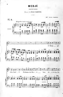 Partition complète (G minor), Medjé, Chanson arabe, Gounod, Charles