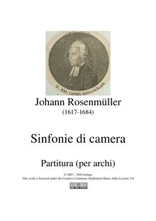 Partition Score without clavecin, Sonate e Sinfonie da camera, Rosenmüller, Johann