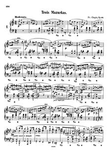 Partition complète (filter), Mazurkas, Chopin, Frédéric