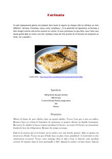 Farinata - recette italienne