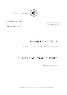 Opéra de Paris : rapport de la Cour des comptes