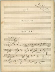 Partition violoncelle 2 , partie, Sextet, Op.24, Sextet for 2 Violins, Clarinet, Viola, and 2 Cellos, Op.24
