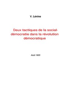 Deux tactiques de la social-démocratie dans la révolution démocratique