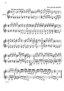 Partition No.4, 18 Very Easy pièces pour Beginners, Op. 333, Grand Recueil
