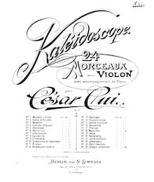 Partition , Allegro scherzoso, Kaleidoscope, 24 morceaux pour violin et piano
