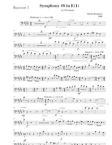 Partition basson 1, Symphony No.8, E major, Rondeau, Michel par Michel Rondeau