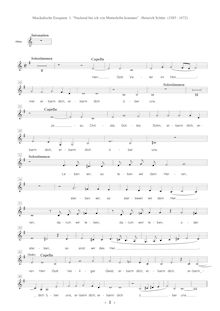 Partition alto, Musikalische Exequien, Op.7, SWV 279-281
