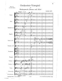 Partition complète, Orchestral Prelude to Shakespeare s Romeo et Juliet, WoO.51