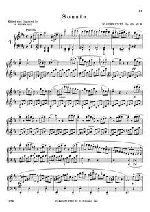 Partition Sonata No.3 (scan), Piano Sonata en F, Op.26, Clementi, Muzio