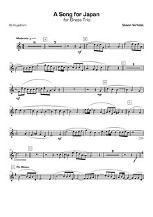 Partition Flugelhorn en B♭, A Song pour Japan, Verhelst, Steven