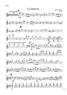 Partition de violon, Fantasy pour violon et Piano, Фантазия для скрипки и фортепиано