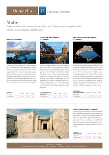 Visite de Malte : programmes des visites et excursions