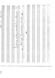 Partition complète of all mouvements, Sinfonia a due mandolini e Basso