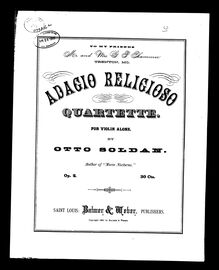 Partition de violon, Adagio Religioso quatuor pour violon Alone Op.2