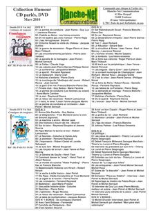 catalogue "Humour" - Collection Humour CD parlés, DVD