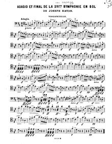 Partition de violoncelle, Symphony No.88 en G major, Sinfonia No.88