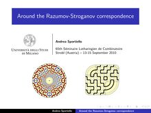 Around the Razumov Stroganov correspondence