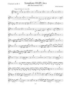 Partition Bb clarinette 1, Symphony No.11  Latin , A minor, Rondeau, Michel