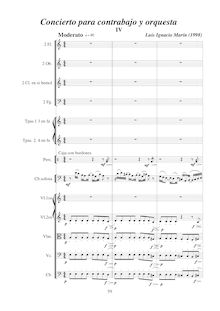 Partition I, Moderato, Concierto para contrabajo y orchestre, Marín García, Luis Ignacio