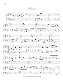 Partition , Menuets, Pièces de clavecin, Du Phly, Jacques par Jacques Du Phly
