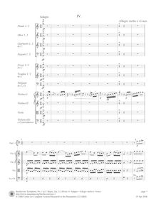 Partition I, Adagio - Allegro molto e vivace, Symphony No.1 en C, Op.21