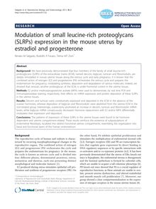 Modulation of small leucine-rich proteoglycans (SLRPs) expression in the mouse uterus by estradiol and progesterone