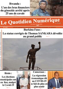 Le Quotidien Numérique d’Afrique n°1449 – Du mardi 19 mai 2020