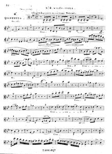 Partition viole de gambe 1, corde quintette No.4, Op.17, Onslow, Georges