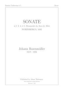 Partition Sonata No.11, Sonatae à 2,3,4 è 5 stromenti da arco et altri