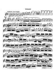 Partition de violon, Serenata andaluza, Sarasate, Pablo de