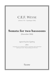 Partition complète (Urtext edition), Sonate pour 2 Fagotter