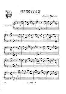 Partition complète, Improvviso, Op.17, F minor, Martucci, Giuseppe