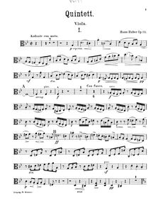 Partition de viole de gambe, Piano quintette, G minor