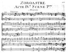 Partition Act 4, Zoroastre, Rameau, Jean-Philippe