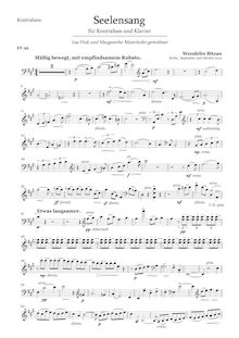 Partition Double basse , partie, Seelensang pour Double basse et Piano