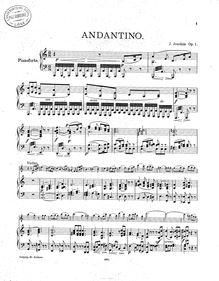 Partition de piano, Andantino und Allegro Scherzoso, Joachim, Joseph