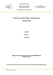 CAPES Anglais - MINISTERE DE L EDUCATION NATIONALE