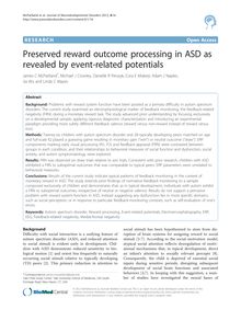 Preserved reward outcome processing in ASD as revealed by event-related potentials