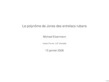 Le polynome de Jones des entrelacs rubans