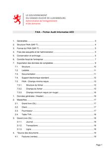 FAIA-Fichier Audit informatisé AED