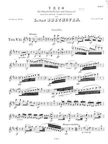 Partition de violon, Symphony No.2, D major, Beethoven, Ludwig van