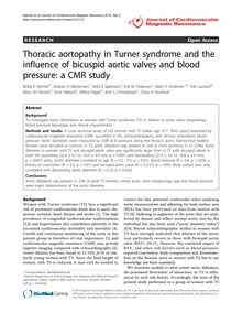 Thoracic aortopathy in Turner syndrome and the influence of bicuspid aortic valves and blood pressure: a CMR study